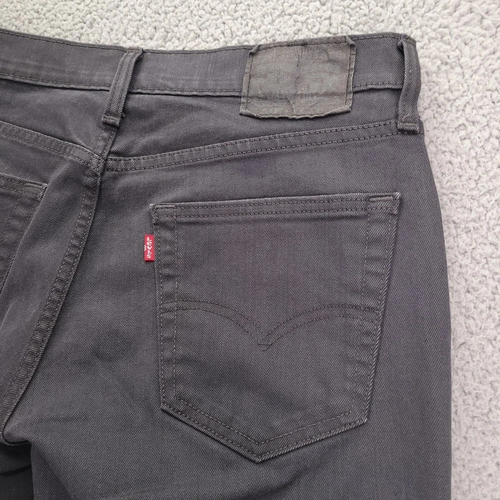 LEVIS 541 Jeans‎ Mens 33x29 (Tag 33x30) Athletic Taper Leg Gray Stretch Denim